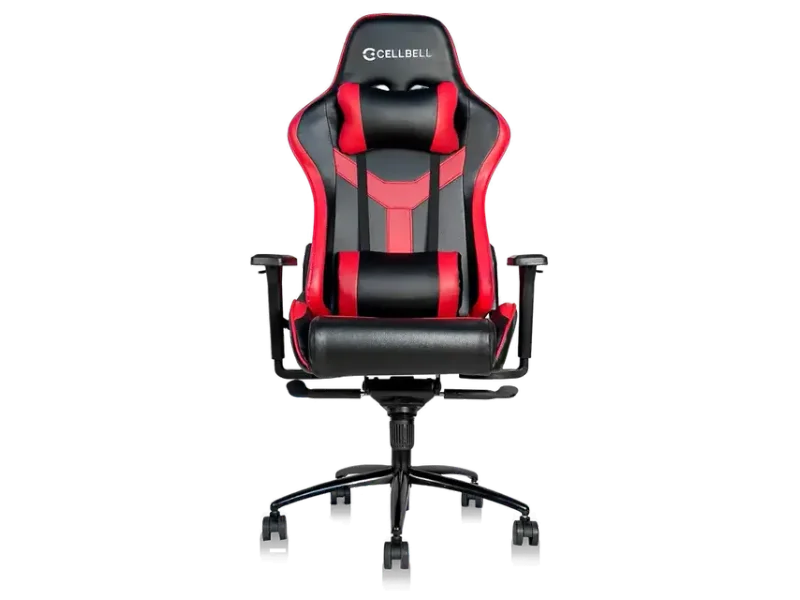 CELLBELL Transformer Series Gaming/Racing Style Ergonomic High Back Chair with Removable Neck Rest & Adjustable Back for Computer/Office/Study Seating Chair for Gamers (Red & Dark Black)