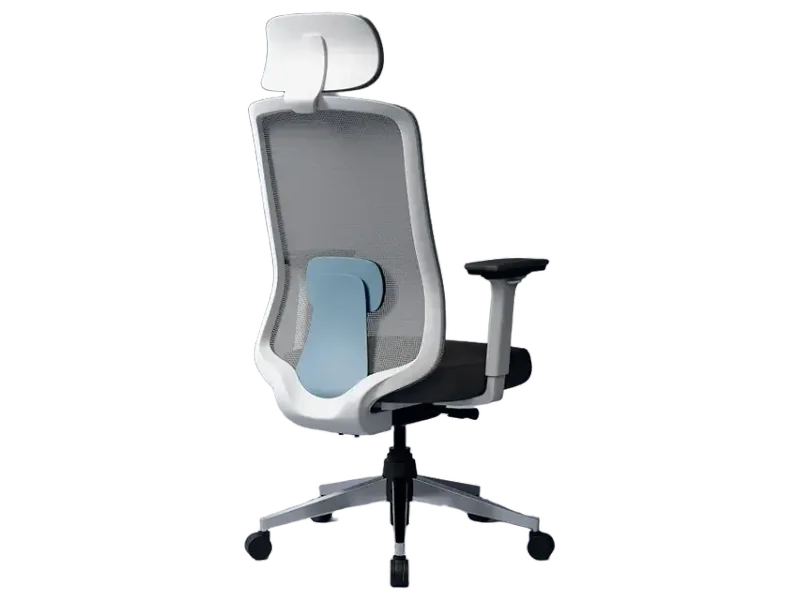 Green Soul Cosmos Superb | Premium Minimal Design Ergonomic Mesh Office Chair for Work | 5 Year Warranty | Intelli-Adapt Recline Mechanism | 3D Armrest | Adjustable Lumbar | White Blue