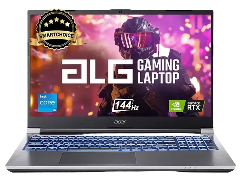 Acer ALG, 13th Gen Intel Core i5-13420H, NVIDIA GeForce RTX 3050-6GB DDR6, 16GB RAM, 512GB SSD, FHD 15.6"/39.62 cm, 144Hz, Windows 11 Home, Steel Gray, 1.99 KG, AL15G-53,Gaming Laptop