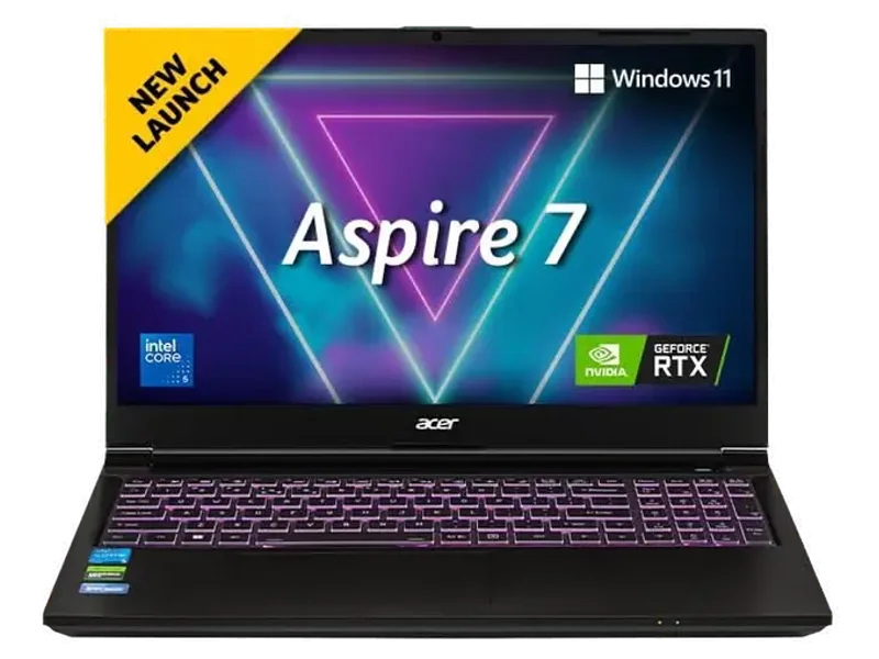 Acer Aspire A715-79G Intel Core 5-210H processor, 16 GB RAM, 512 GB SSD, NVIDIA GeForce RTX 4050 - 6GB GDDR6, 15.6 Inch, FHD, Windows 11 Home, MS Office, Flame Black Gaming Laptop