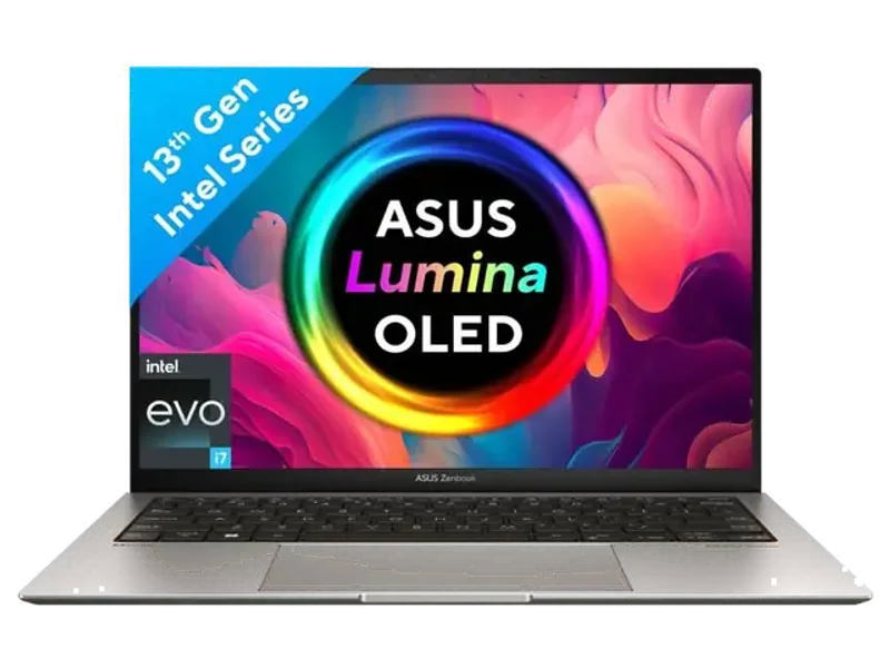 ASUS ZENBOOK S 13 OLED 1 CM THIN & 1 KG LIGHT, INTEL EVO INTEL CORE I7 13TH GEN 1335U - (16 GB/1 TB SSD/WINDOWS 11 HOME) UX5304VA-NQ742WS THIN AND LIGHT LAPTOP (13.3 INCH, BASALT GREY, 1.00 KG, WITH MS OFFICE)