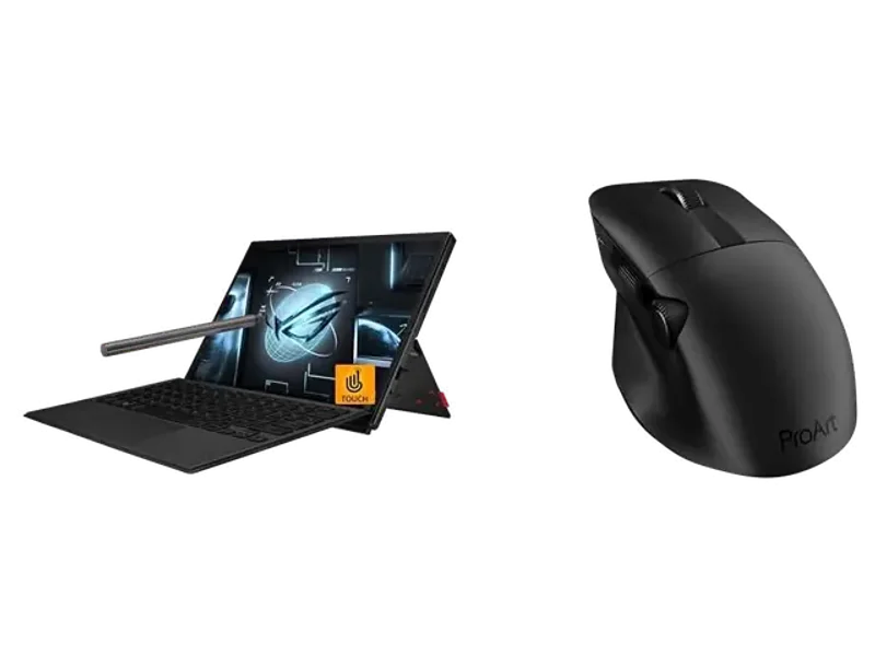 ASUS ROG FLOW Z13 (2022), 13.4 INCH (34.03 CMS) FHD+ 16:10, 120HZ TOUCH, CORE I7 12TH GEN, RTX 3050 4GB GRAPHICS, 2-IN-1 (16GB RAM/512GB SSD), GZ301ZC-LD123WS PROART MD300 MOUSE