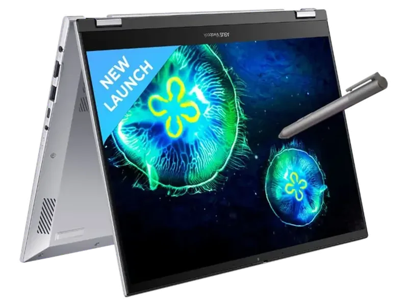 ASUS VIVOBOOK 14 FLIP INTEL CORE I5-1335U / 16GB (8*2) DDR4 / 512GB PCIE 4.0 SSD / 14.0-INCH / WUXGA (1920 X 1200) 16:10 /TRANSPARENT SILVER / FINGERPRINT / BACKLIT KB / WIN 11 HOME / MS OFFICE / STYLUS LAPTOP TP3402VAB-LZ542WS