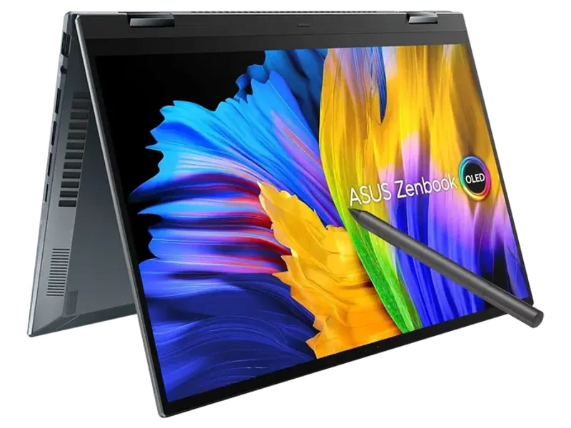 ASUS ZENBOOK FLIP 14 OLED (2022), 14 INCH(35.56 CM) 2.8K OLED 16:10 90HZ TOUCH, INTEL CORE I7 12TH GEN, THIN &LIGHT LAPTOP (16GB/1TB SSD/IRIS XE GRAPHICS/WIN 11/OFFICE 2021/GREY/1.40 KG) UP5401ZA-KN711WS