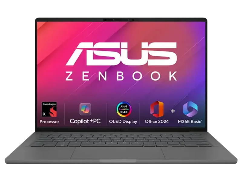 ASUS ZENBOOK A14 OLED UX3407QA-QD259WS [X1-26-100/16GB/512GB SSD/WIN11 HOME+MS24/14.0"/INTEGRATED GRAPHICS/1 YEAR(S)/GREY]
