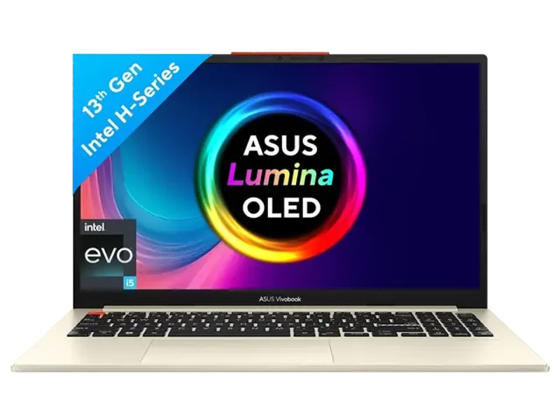 ASUS VIVOBOOK S 15 OLED (2023), INTEL CORE EVO I5-13500H 13TH GEN, 15.6" (39.62 CM) 2.8K 120HZ OLED, THIN & LIGHT LAPTOP (16GB/1TB SSD/IRIS XE/WIN 11/OFFICE 2021/75WHR/WHITE/1.7 KG), S5504VA-MA554WS