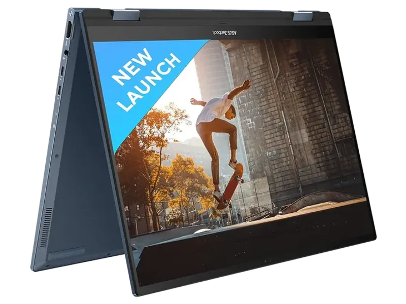 ASUS ZENBOOK 14 FLIP OLED (2023), INTEL CORE I5-1340P 13TH GEN, 14 INCH (35.56 CM) 2.8K 90HZ OLED, THIN & LIGHT LAPTOP (16GB/512GB SSD/IRIS XE/WIN 11/OFFICE 2021/75W BATTERY/BLUE/1.5 KG), UP3404VA-KN542WS