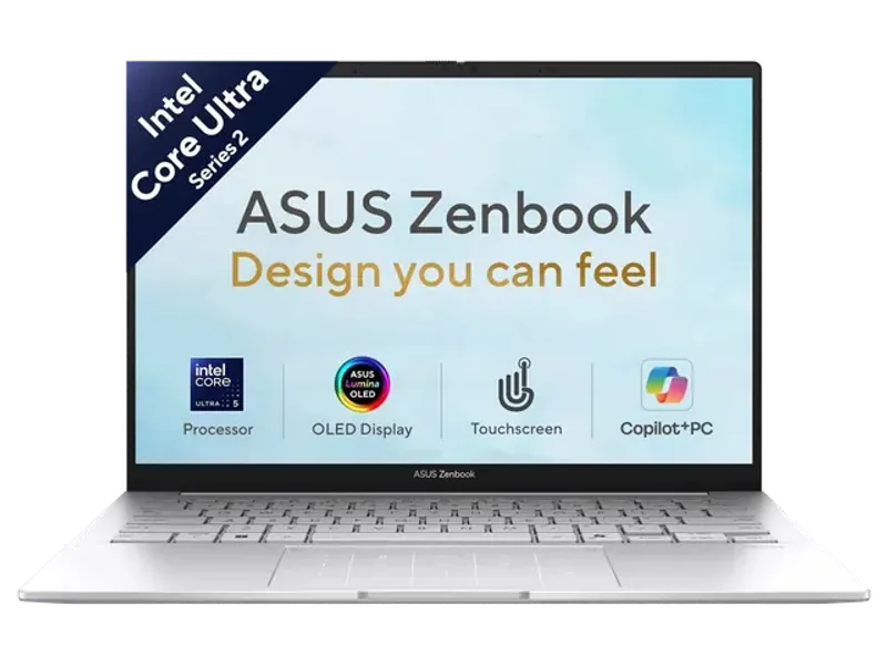 ASUS Zenbook 14 UX3405CA-QL1111WS, Intel Core Ultra 5 225H, 16GB RAM, 1TB SSD, Intel Arc Graphics, 14 inch OLED Touch FHD+, Windows 11 Home, Office Home 2024, M365 Basic-1 Year Validity, Thin and Light AI Laptop, 1 Year Warranty