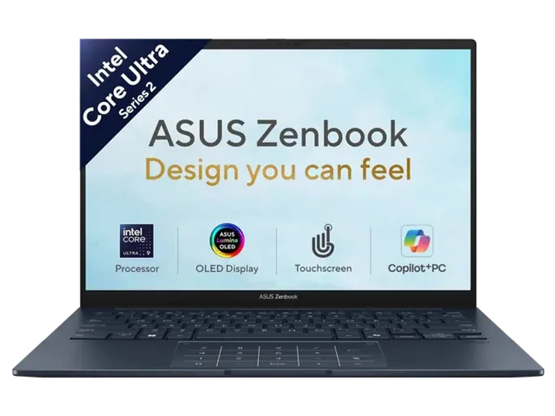 ASUS Zenbook 14 UX3405CA-QL1691WS, Intel Core Ultra 9 285H, 16GB RAM, 512GB SSD, Intel Arc Graphics, 14 inch OLED Touch FHD+, Windows 11 Home, Office Home 2024, M365 Basic-1 Year Validity, Thin and Light AI Laptop, 1 Year Warranty