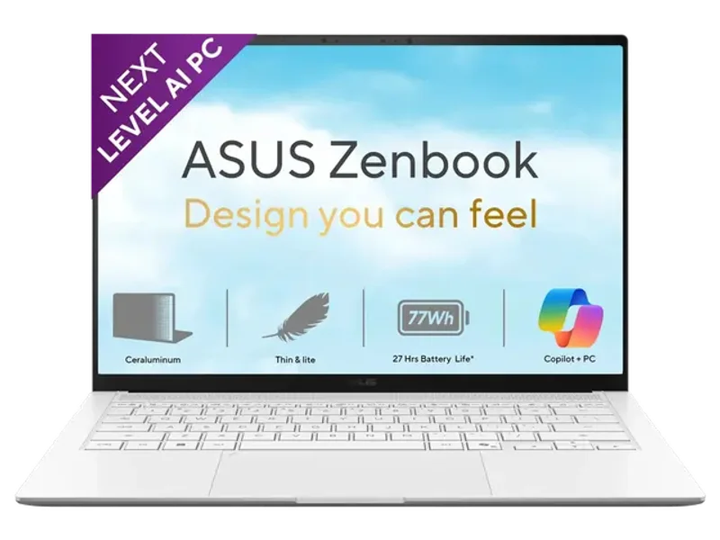 ASUS Zenbook S14 UX5406AA-SU463WS, Intel Core Ultra 7 355 Series 3, 16GB RAM, 512GB SSD, Intel Graphics, 14 inch OLED Touch 3K Resolution, Windows 11 Home, MSOffice Home 2024, M365 Basic-1 Year Validity, Intel AI Powered Laptop, 1 Year Warranty