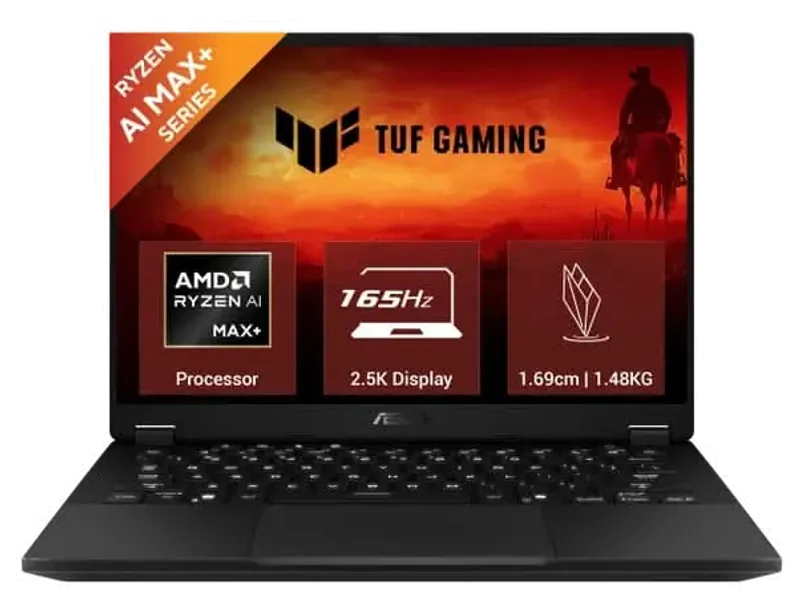 ASUS TUF Gaming A14, Copilot PC Gaming Laptop, AMD Ryzen AI MAX+ 392 Processor (32GB/1TB/AMD Radeon 8060S Graphics/35.56 cm (14) 2.5K/Windows 11 Home/Office Home 2024 + M365 Basic (1 Year Validity) FA401EA-RG020WS