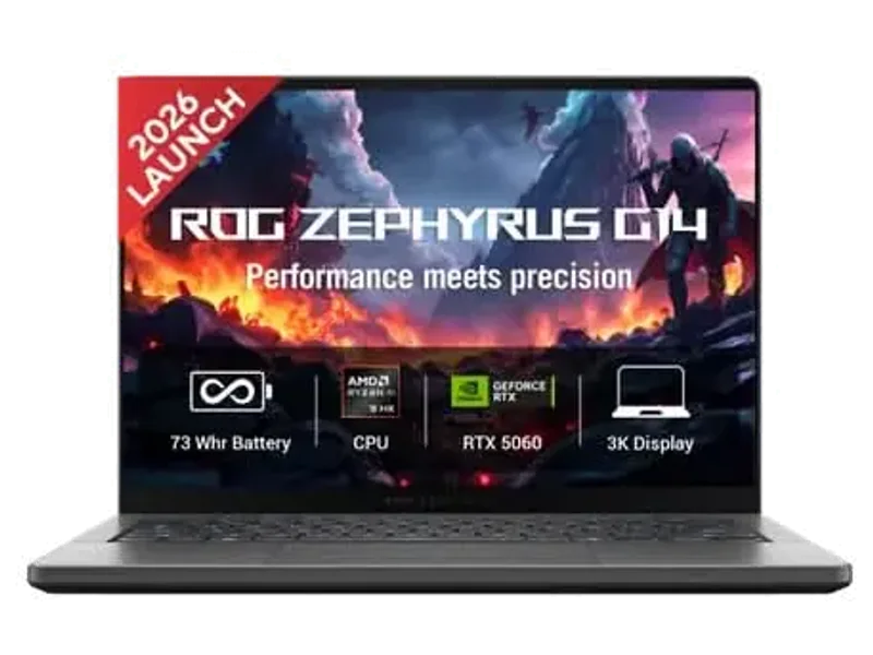 ASUS ROG Zephyrus G14 GA403GM-SY132WS, AMD Ryzen AI 9 465, 32GB RAM, 2TB SSD, RTX 5060 GPU, 14 inch 3K resolution, Windows 11 Home, Microsoft Office Home 2024, Microsoft 365 Basic, Gaming Laptop, 1 Year(s) Warranty, GREY