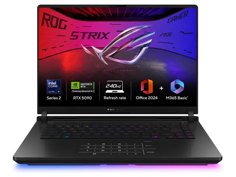 ASUS ROG STRIX SCAR 16, GAMING LAPTOP, INTEL CORE ULTRA 9 275HX, RTX 5090 GPU (32GB/2TB/40.64 CMS (16) 2.5K/WINDOWS 11 HOME/OFFICE HOME 2024 + M365 BASIC (1 YEAR VALIDITY) G635LX-RW158WS