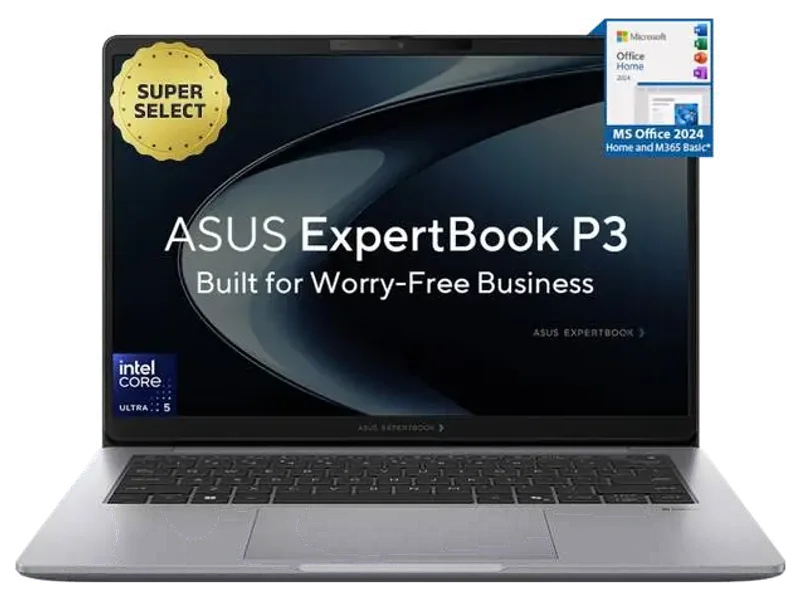 ASUS ExpertBook P3 AI PC IR Cam with 1 Yr ADP Intel Core Ultra 5 225H - (16 GB/512 GB SSD/Windows 11 Home) P3406CCAP-LY0128WS / P3406CCAP-LY0469WS Thin and Light Laptop