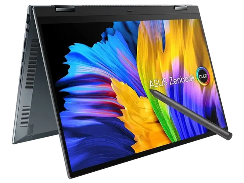 ASUS ZENBOOK FLIP 14 OLED UP5401ZA-KN501WS [CI5-12500H 12TH GEN/16GB DDR4/512GB SSD/NO DVD/WIN11 HOME/15.6 INCH/INTIGRATED GRAPHICS/1 YEAR/GREY]