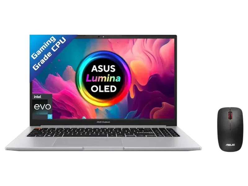ASUS VIVOBOOK S15 OLED 2022, 15.6 INCH 39.62 CM FHD OLED, INTEL CORE EVO I7-12700H 12TH GEN, (16GB RAM/512GB SSD), K3502ZA-L701WS + WT300 MOUSE (BLACK)