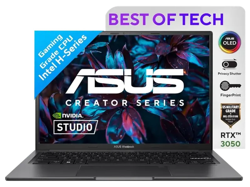 ASUS VIVOBOOK 14X OLED, INTEL CORE I5-13500H 13TH GEN, 14 INCH (35.56 CM) 2.8K 90HZ OLED, CREATOR/GAMING LAPTOP (16 GB RAM/512 SSD/4GB GEFORCE RTX 3050/WIN11/INDIE BLACK/1.45 KG), K3405VCB-KM541WS