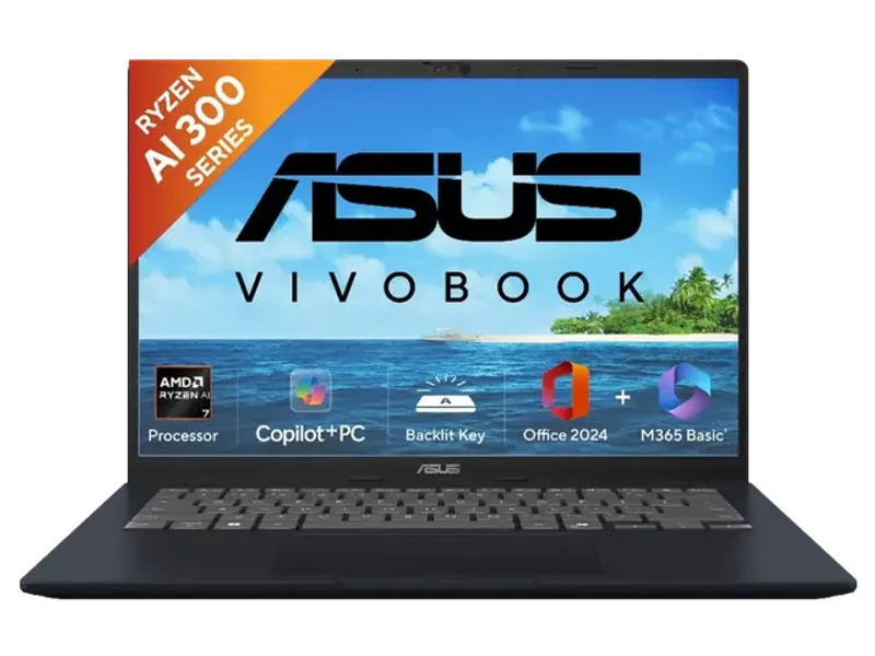 ASUS VIVOBOOK 14 M1407KA-LY112WS [AI R7-350/16GB/512GB SSD/WIN11 HOME+MS24/14.0"/INTEGRATED GRAPHICS/1 YEAR(S)/BLUE]