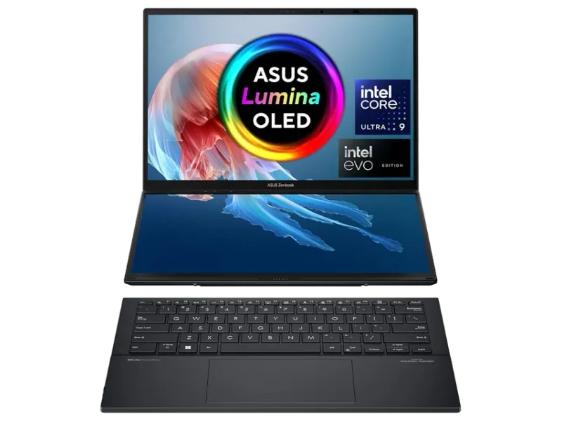 ASUS ZENBOOK DUO OLED (2024), 14" (35.56CM) FHD OLED TOUCH DISPLAY, INTEL CORE ULTRA 9 185H, BUILT -IN AI, DUAL SCREEN LAPTOP (32GB/2TB SSD/INTEL ARC GRAPHICS/WIN11/GRAY/1.65 KG), UX8406MA-QL971WS
