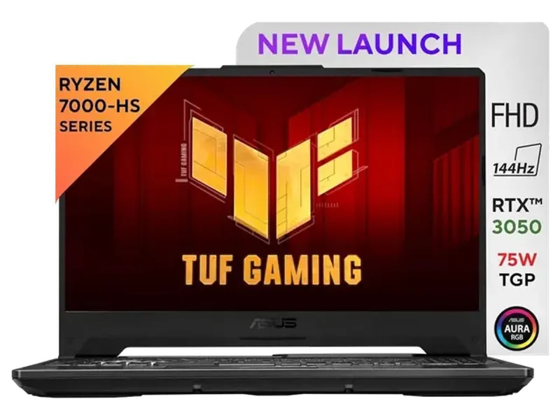 ASUS TUF GAMING A15 FA506NCR-HN054W [R7-7435HS RYZEN/16GB/512GB SSD/WIN11 HOME/15.6 INCH/4GB-RTX3050 GRAPHICS /1 YEAR(S)/BLACK]