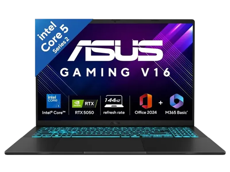 ASUS GAMING V16 V3607VH-RP037WS [CORE5-210H/16GB/512GB SSD/WIN11 HOME+MS24/16.0"/8GB-RTX5050 GRAPHICS/1 YEAR(S)/BLACK]