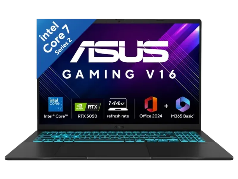 ASUS V16 V3607VH-RP038WS [CORE7-240H/16GB/512GB SSD/WIN11 HOME+MS24/16.0"/8GB-RTX5050 GRAPHICS/1 YEAR(S)/BLACK]