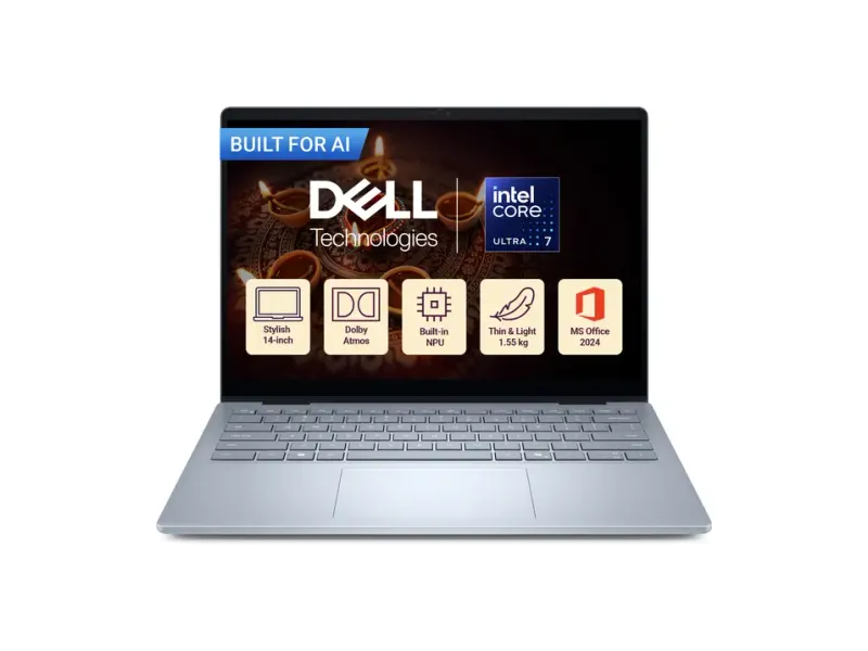 DELL 14 Plus Microsoft Office Home 2024 Intel Core Ultra 7 256V - (16 GB/512 GB SSD/Windows 11 Home) DB14250 Thin and Light Laptop