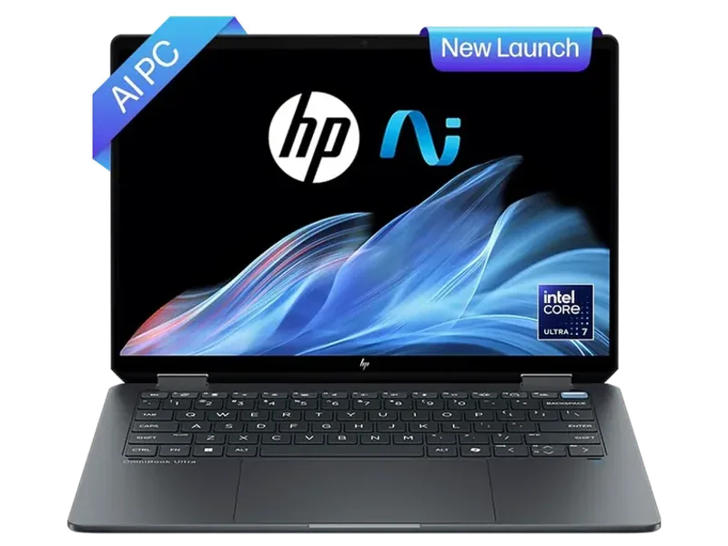 HP OMNIBOOK ULTRA FLIP NEXT GEN AI PC ULTRA 7(16GB RAM/1TB SSD/2.8K OLED 16:10 90% STBR TOUCHSCREEN 500 NITS/WINDOWS 11/9MP CAMERA/POLY STUDIO/BACKLIT KB/MSO/14 INCH (35.6CM)/GRAY/1.34KG) FH0026TU LAPTOP