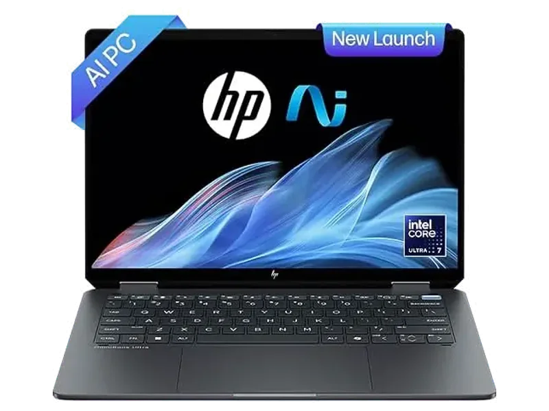 HP OMNIBOOK ULTRA FLIP NEXT GEN AI PC ULTRA 7 (32GB RAM/1TB SSD/2.8K OLED 16:10 90% STBR TOUCHSCREEN 500 NITS/WINDOWS 11/9MP CAMERA/POLY STUDIO/BACKLIT KB/MSO/14 INCH (35.6CM)/GRAY/1.34KG) FH0029TU LAPTOP