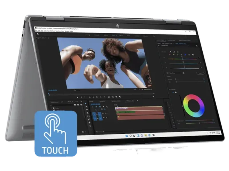 HP ENVY X360, ENHANCED BY AI, INTEL CORE ULTRA 7 155U, 14-INCH (35.6 CM), WUXGA 300 NITS, 16GB, 512GB SSD, TOUCH W/PEN, 5MP IR CAMERA W/SHUTTER, POLY STUDIO (WIN 11, SILVER, 1.39 KG), FC0106TU