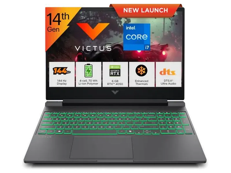 HP Victus Intel Core i7 14th Gen 14650HX - (16 GB/512 GB SSD/Windows 11 Home/6 GB Graphics/NVIDIA GeForce RTX 4050) 15-fa2621TX Gaming Laptop