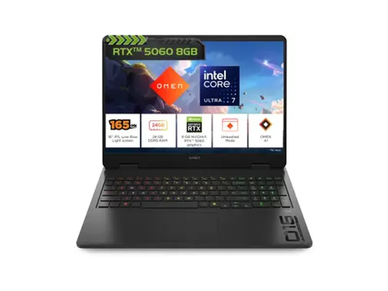HP OMEN Slim Intel Core Ultra 7 255H - (24 GB/1 TB SSD/Windows 11 Home/8 GB Graphics/NVIDIA GeForce RT...