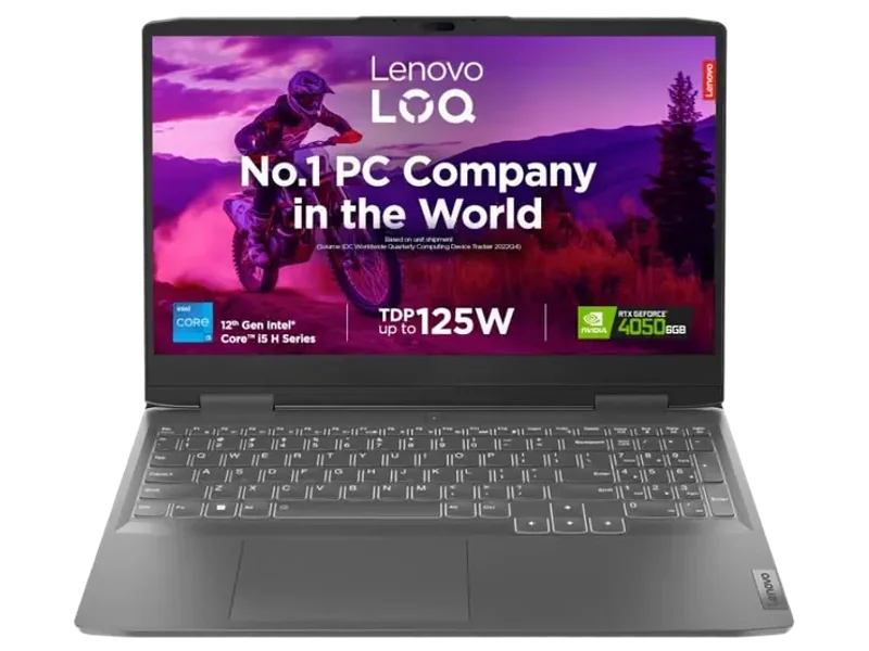 Lenovo LOQ Intel Core I5 12TH GEN 12450H - (16 GB/512 GB SSD/Windows 11 Home/6 GB Graphics/NVIDIA GeForce RTX 4050) 15IRH8 Gaming Laptop (15.6 Inch, Storm Grey, 2.4 KG, With MS Office)