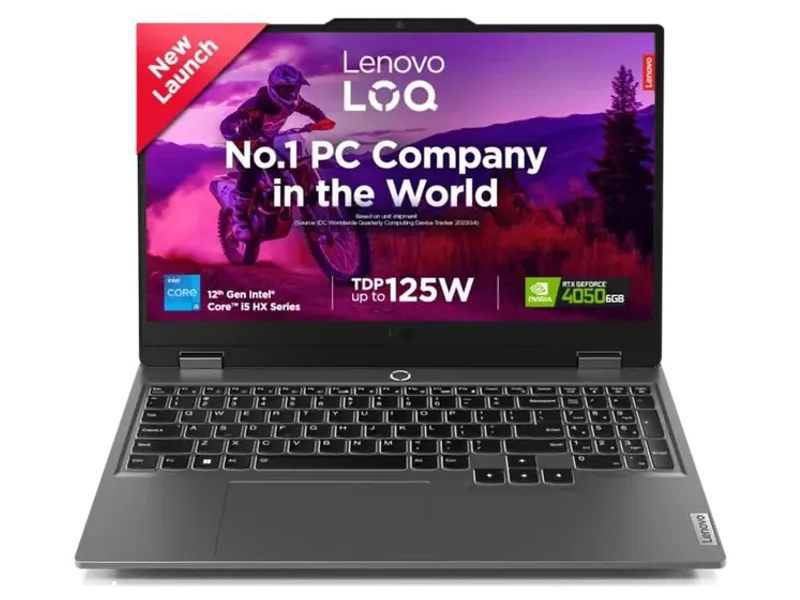 Lenovo LOQ Intel Core I5 12TH GEN 12450HX - (16 GB/512 GB SSD/Windows 11 Home/6 GB Graphics/NVIDIA GeForce RTX 4050) 15IAX9 Gaming Laptop (15.6 Inch, Luna Grey, 2.38 KG, With MS Office)