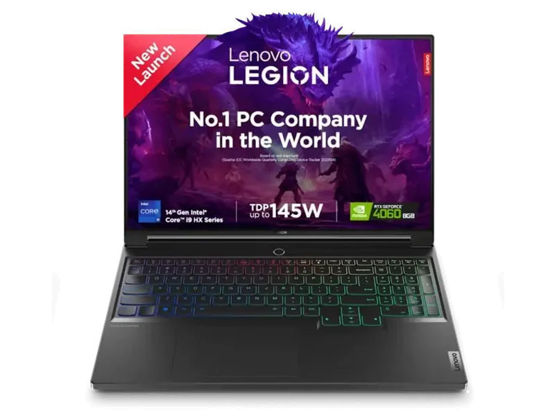 LENOVO LEGION 7 INTEL CORE I9 14TH GEN 14900HX - (32 GB/1 TB SSD/WINDOWS 11 HOME/8 GB GRAPHICS/NVIDIA GEFORCE RTX 4070) 16IRX9 GAMING LAPTOP (16 INCH, ECLIPSE BLACK, 2.24 KG, WITH MS OFFICE)