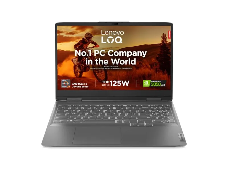 Lenovo LOQ AMD Ryzen 5 Hexa Core 7640HS - (16 GB/512 GB SSD/Windows 11 Home/6 GB Graphics/NVIDIA GeForce RTX 3050) 15APH8 Gaming Laptop (15.6 Inch, Storm Grey, 2.4 KG, With MS Office),82XT00EEIN
