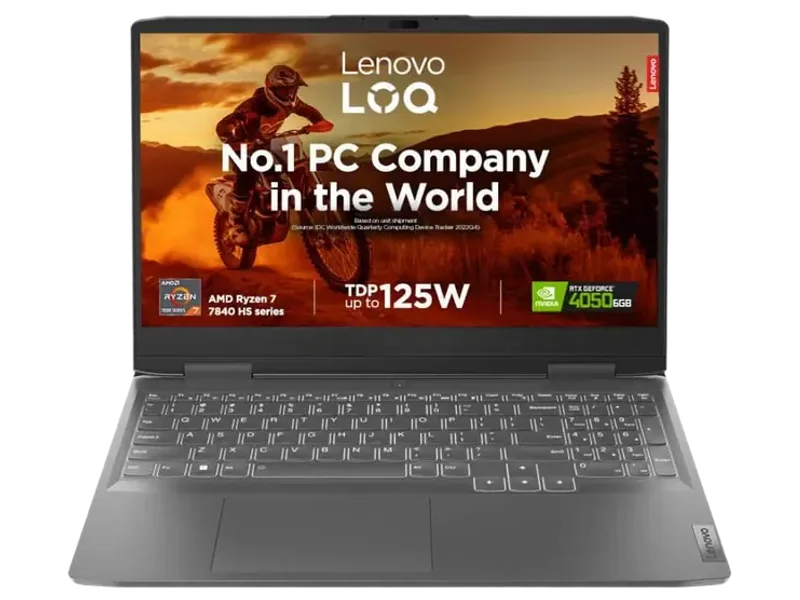 Lenovo LOQ AI Powered AMD Ryzen 7 Octa Core 7840HS - (16 GB/512 GB SSD/Windows 11 Home/6 GB Graphics/NVIDIA GeForce RTX 4050) 15APH8 Gaming Laptop (15.6 Inch, Storm Grey, 2.4 KG, With MS Office)