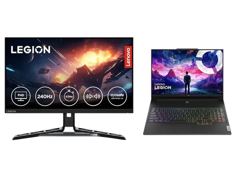 LENOVO LEGION 9 INTEL CORE I9-13980HX 16 INCH (40.64CM) 3.2K MINI LED 1200NITS 165HZ GAMING LAPTOP (32GB/2TB SSD/NVIDIA RTX 4090 16GB/BLACK/2.5KG), 83AG0044IN +R25F-30 MONITOR