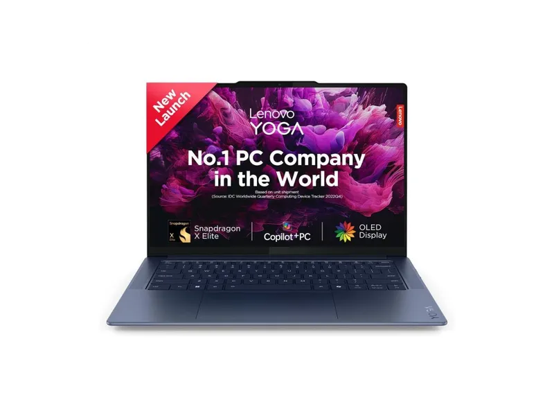 LENOVO YOGA SLIM 7 SNAPDRAGON X ELITE X1E BUILT IN-AI WITH COPILOT+ 14"(35.5CM) 3K OLED 500NITS TOUCHSCREEN LAPTOP (32GB/1TB SSD/90HZ/QUALCOMM NPU 45TOPS/WIN11/MSO/1YR ADP FREE/GREY/1.4KG), 83ED003BIN