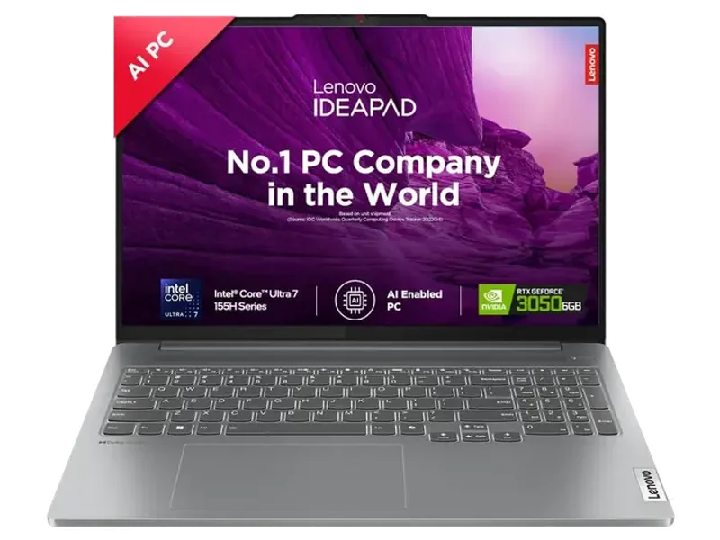 LENOVO IDEAPAD 5 PRO 83D4002NIN [ULTRA7-155H 14TH GEN/16GB/1TB SSD/WIN11 HOME+MSO/16.0 INCH/6GB-RTX3050 GRAPHICS /1 YEAR(S)/GREY]