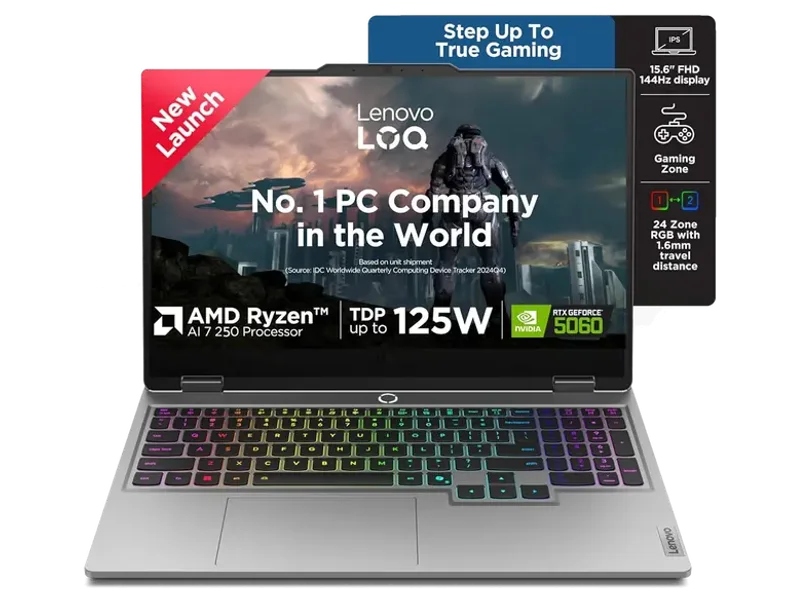 LENOVO LOQ 83JG008MIN [R7-250/24GB/1TB SSD/WIN11 HOME+MS24/15.6"/8GB-RTX5060 GRAPHICS/1 YEAR(S)/GREY]