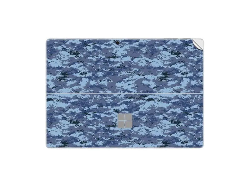 GADGETS WRAP Premium Vinyl Laptop Decal Top Only Compatible with Microsoft Surface Pro 4 - Dark Blue Camo