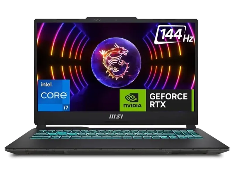 MSI Cyborg 15, Intel Core I7-12650H, 40cm FHD 144Hz Gaming Laptop(16GB/512GB NVMe SSD/Windows 11 Home/NVIDIA GeForce RTX 3050,GDDR6 6GB/Translucent Black/1.98KG), A12UDX-1048IN