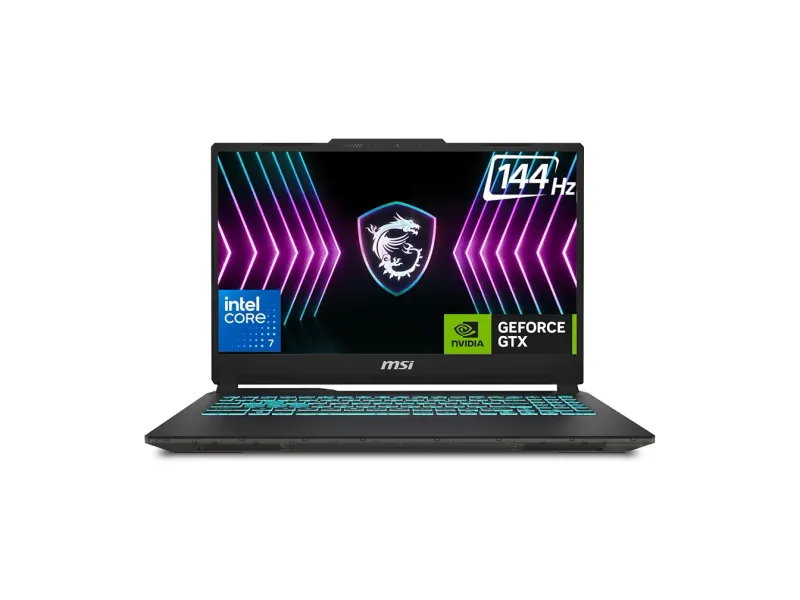 MSI Cyborg 15, Intel 2nd Series. Core 7 240H, 40cm FHD 144Hz Gaming Laptop (16GB/512GB NVMe SSD/Windows 11 Home/NVIDIA GeForce RTX 3050, GDDR6 6GB/Translucent Black/1.98Kg) A2RUDX-110IN