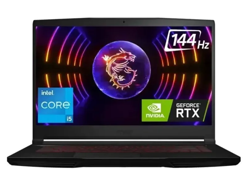 MSI GF63 Core I5 12TH GEN 12450H - (16 GB/512 GB SSD/Windows 11 Home/4 GB Graphics/NVIDIA GeForce RTX 2050/144 HZ) Thin GF63 12UCX-265IN Gaming Laptop (15.6 Inch, Black, 1.86 KG) - Intel