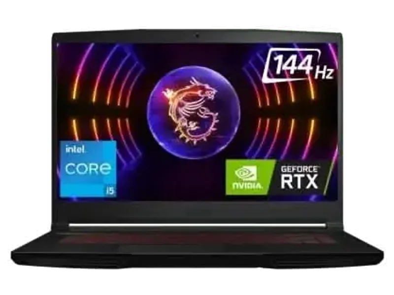 MSI GF63 Intel Core I5 12TH GEN 12450H - (8 GB/512 GB SSD/Windows 11 Home/4 GB Graphics/NVIDIA GeForce RTX 2050/144 HZ) Thin GF63 12UCX-266IN Gaming Laptop (15.6 Inch, Black, 1.86 KG)