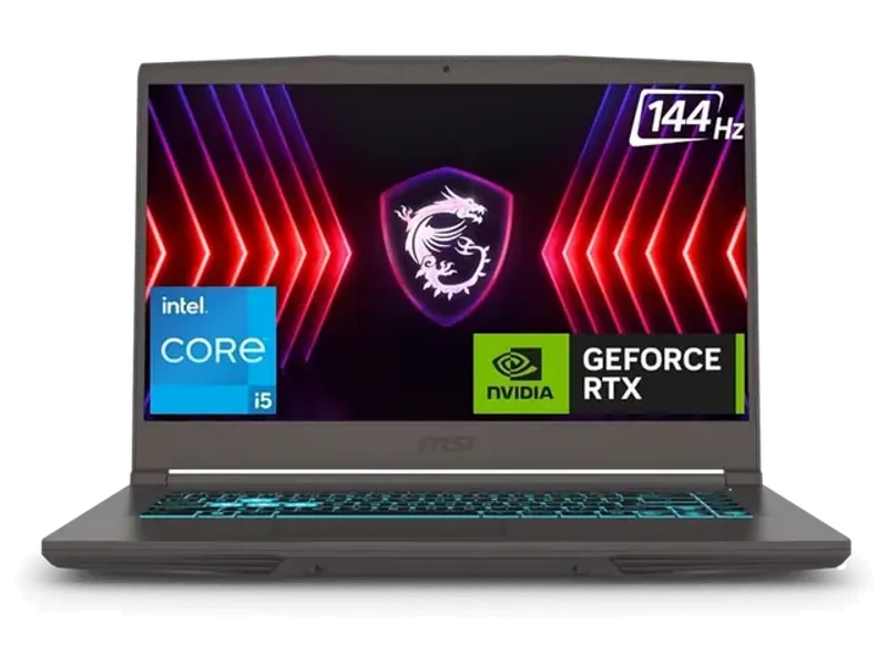 MSI Thin 15, Intel 12TH GEN. Core I5 12450H, 40cm Gaming Laptop(16GB/1TB NVMe SSD/Windows 11 Home/NVIDIA GeForce RTX 3050, 4GB GDDR6/Cosmos Gray/1.86KG), B12UC-2086IN