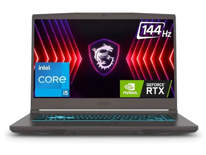 MSI Thin 15, Intel 13TH GEN. I5-13420H, 40cm FHD 144Hz Gaming Laptop (16GB/512GB NVMe SSD/Windows 11 Home/MSO 2021/NVIDIA GeForce RTX 2050, GDDR6 4GB/Cosmos Gray/1.86KG) B13UCX-2472IN