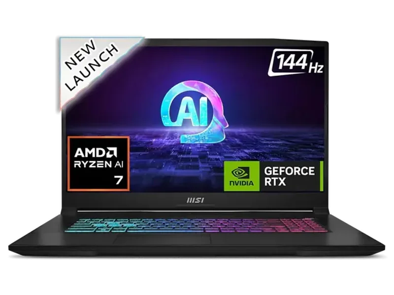 MSI Katana A17 AI B8VF-845IN AMD Ryzen 7 8845HS Processor Windows 11 Home NVIDIA GeForce RTX 4060 Laptop 16GB, DDR5-5600 1TB*1 NVMe SSD 4-Zone With Copilot KEY