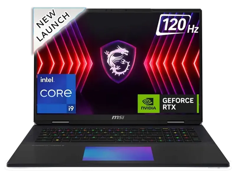 MSI TITAN 18HX A14VHG-207IN [CI9-14900HX 14TH GEN/64GB/2TB SSD/WIN11 HOME/18.0 INCH/12GB-RTX4080 GRAPHICS /2 YEAR(S)/BLACK]